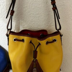 Dooney & Bourke Yellow and Brown Shoulder Bag LIKE NEW